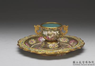 图片[3]-Gold cup with painted enamel decor, Qing dynasty, Qianlong reign (1736-1795)-China Archive